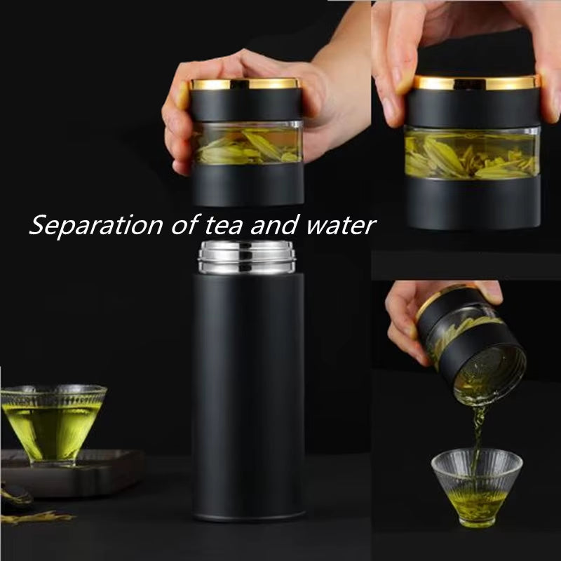 450ml Smart Thermos Bottle – Stainless Steel Insulated Flask with Infuser & Temperature Display